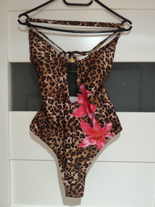 Shein strój kąpielowy sexy panterka róż r.l