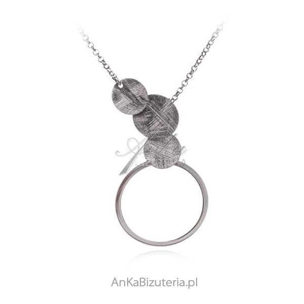 ankabizuteria.pl Srebrny naszyjnik satynowany - elegancka biżuteria