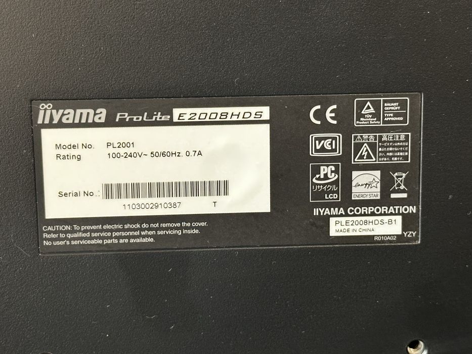 monitor Iiyama prolite e2008hds