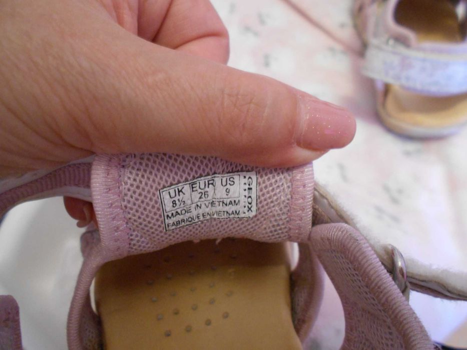 Sandálias GEOX, 26, Menina, Rosa e branco