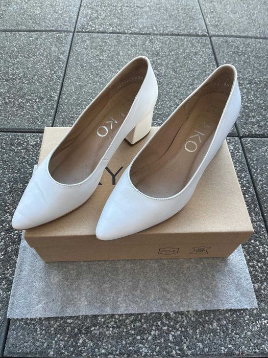 Buty ślubne, skórzane Ryłko