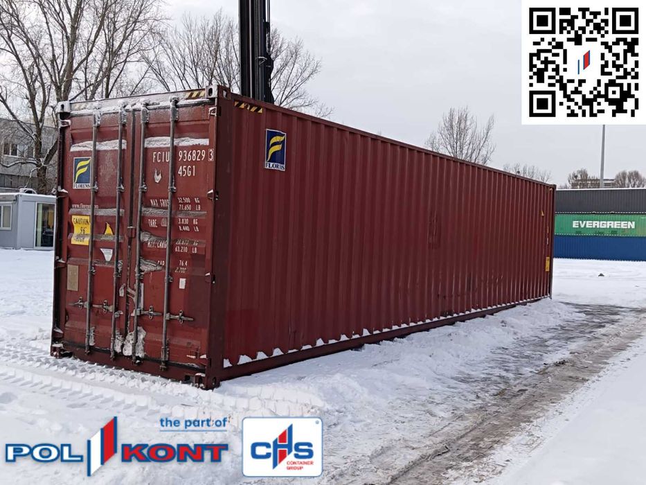 Kontener Morski Magazynowy  - 40HC CW używany 12m - VY