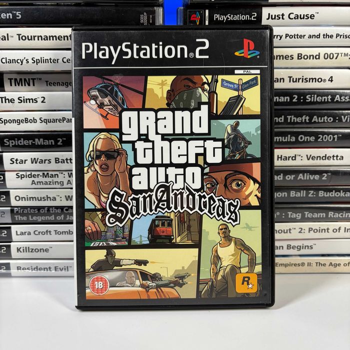 Гра PlayStation 2 Grand Theft Auto San Andreas Б/У Оригінальна ігра ПС2 ГТА Сан Андресс асортимент ігор