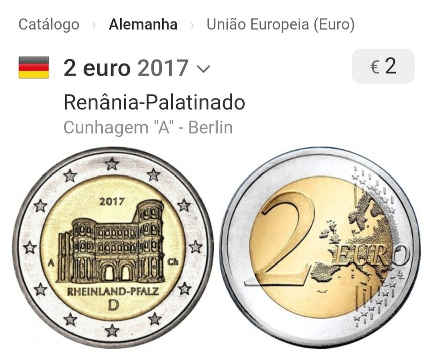 Moeda 2€, Alemanha 2017