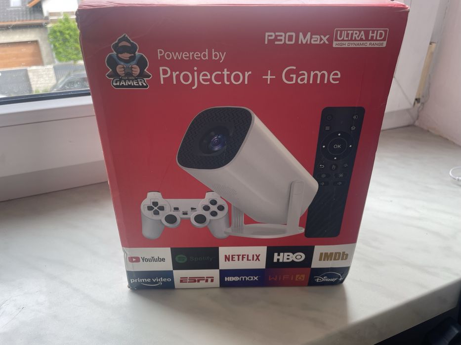 Projektor P30 Max Ultra HD + Game | Smart WiFi | Pilot + Pad | Jak nowy