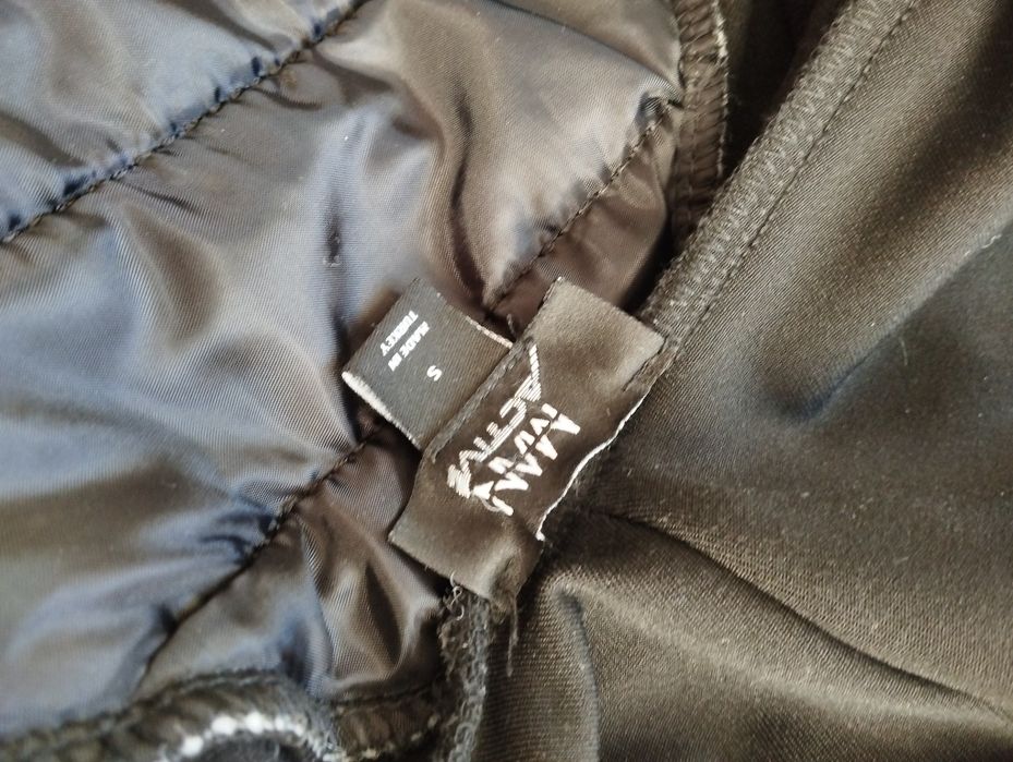Męska kurtka, bluza pikowana, z kapturem, czarna r.S Man Active