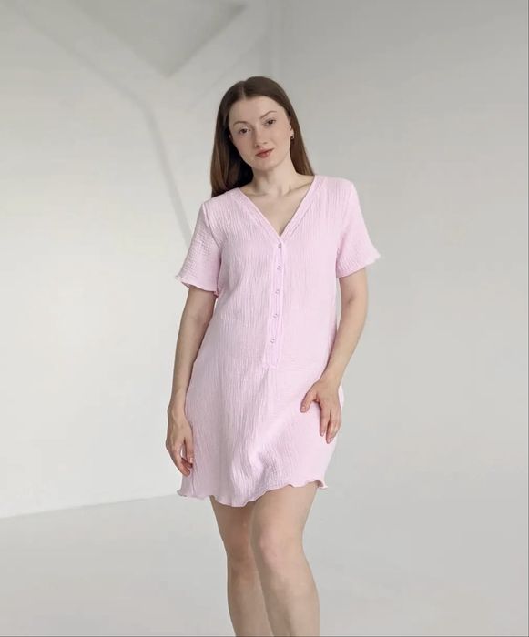 Жіноча нічна сорочка муслін, підійде на пологи