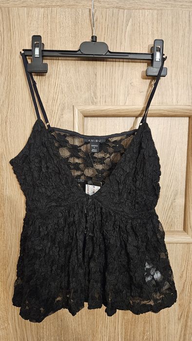 Bluzka czarna koronkowa rozmiar L - nowa
