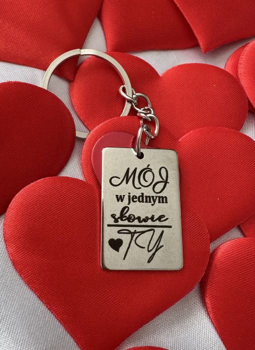 Walentynki zawieszka plus brelok