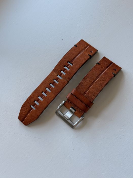 Pasek Skórzany Garmin Kasztanowy - Chestnut 26mm Qucikfit