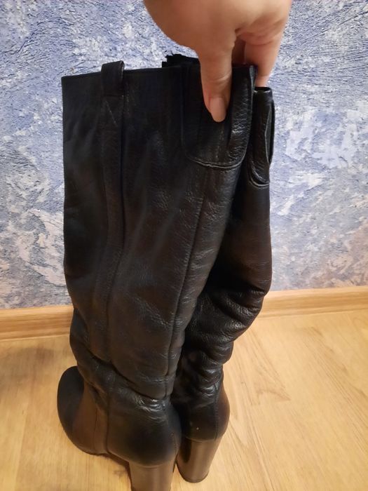 Шкіряні жіночі зимові сапожки