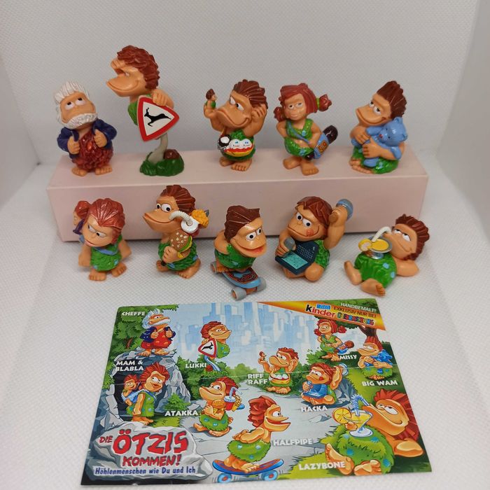 Коти фараони, жирафи, печерні люди, Колекції фігурок Кіндер