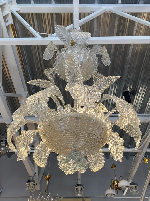Monumentalny Zyrandol w calosci ze szkla Murano w stylu Mid Century