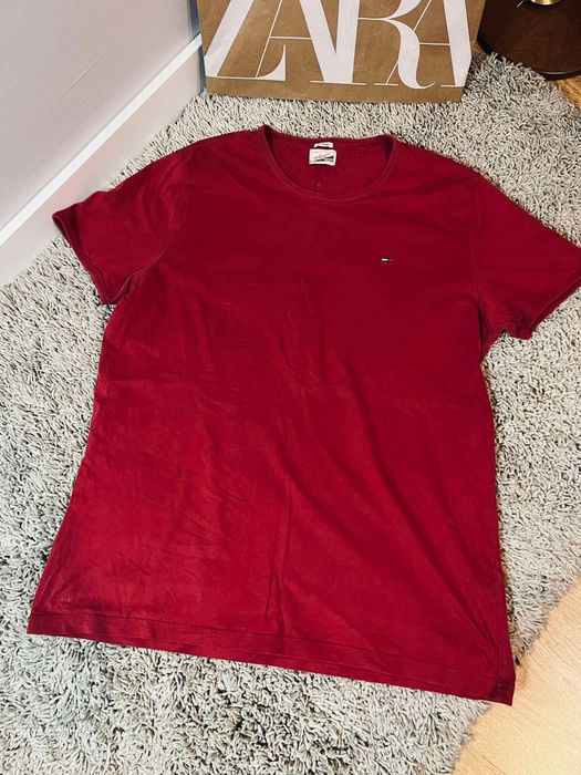 Hilfifer L 40 meska koszulka czerwona t-shirt