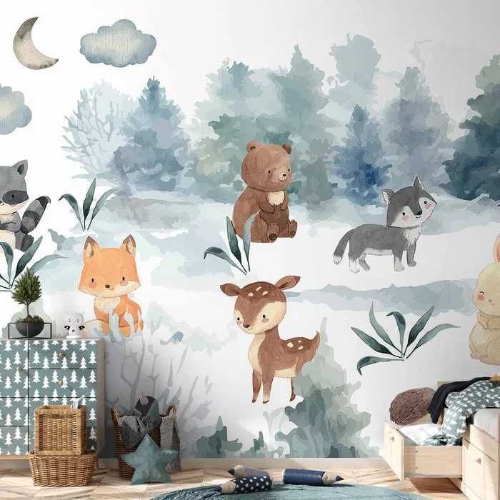 Fototapeta Magiczny las, zwierzęta leśne 350x245 cm