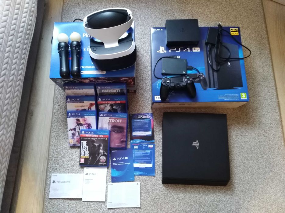 Playstation 4 Pro 4K Cały komplet do Grania