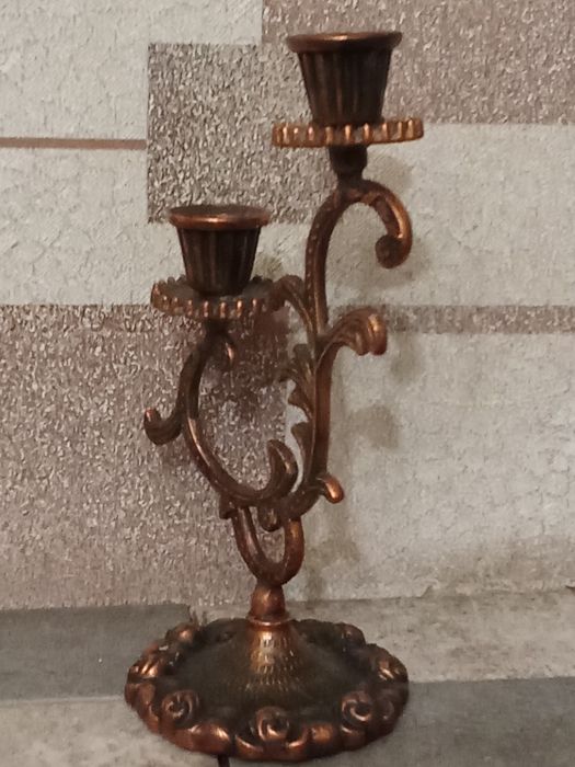 Подсвечник на две свечи бронза