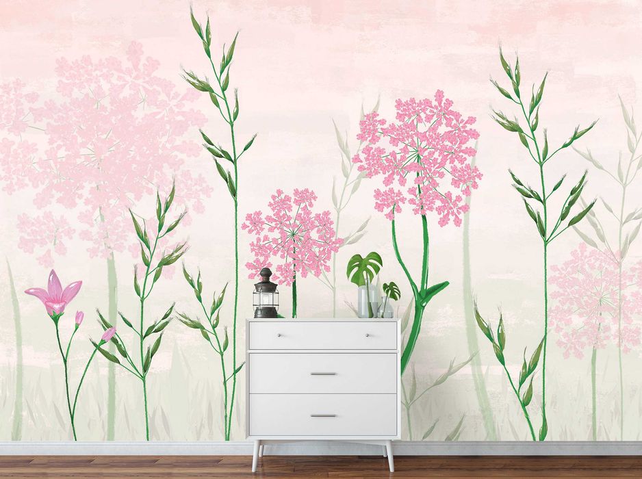 Fototapeta Pastele Kwiaty Natura Na Ścianę 3D Na Twój Rozmiar + KLEJ