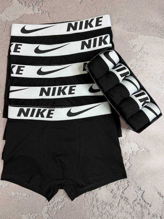 Чоловічі труси Nike. Мужские боксеры Найк, черные, хлопок