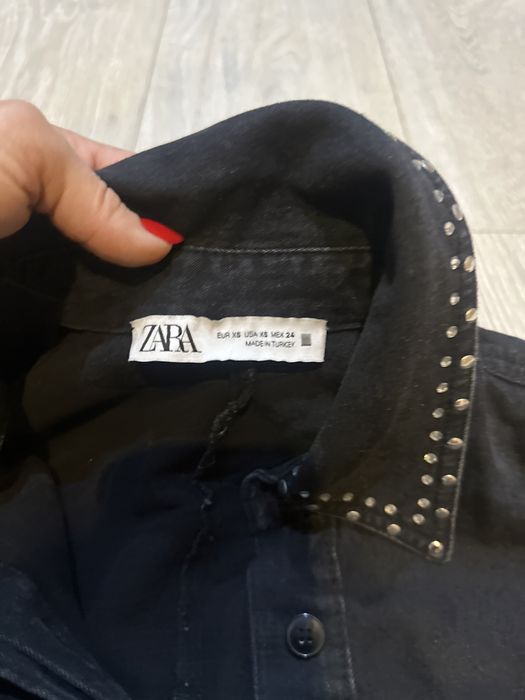 Czarna koszula Jeansowa firmy Zara rozmiar xs