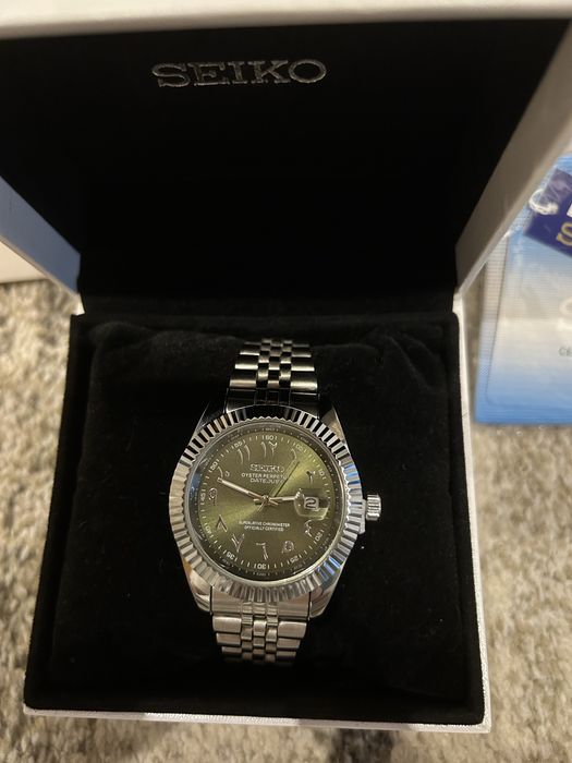 Zegarek Seiko mod datejust olive (z wysylka)