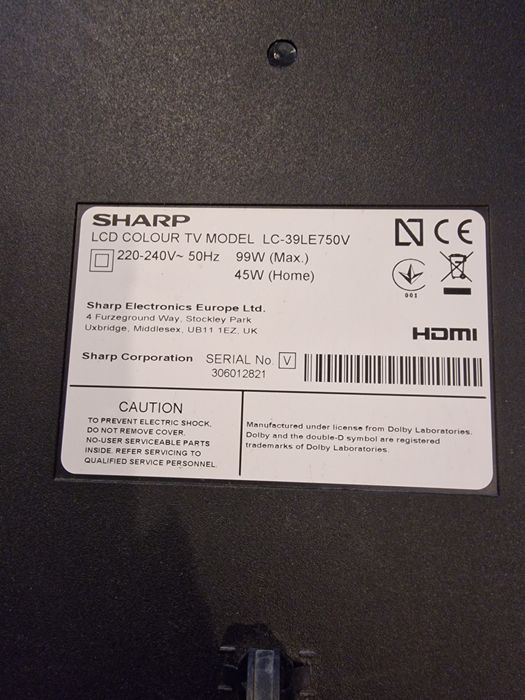 Telewizor marki Sharp