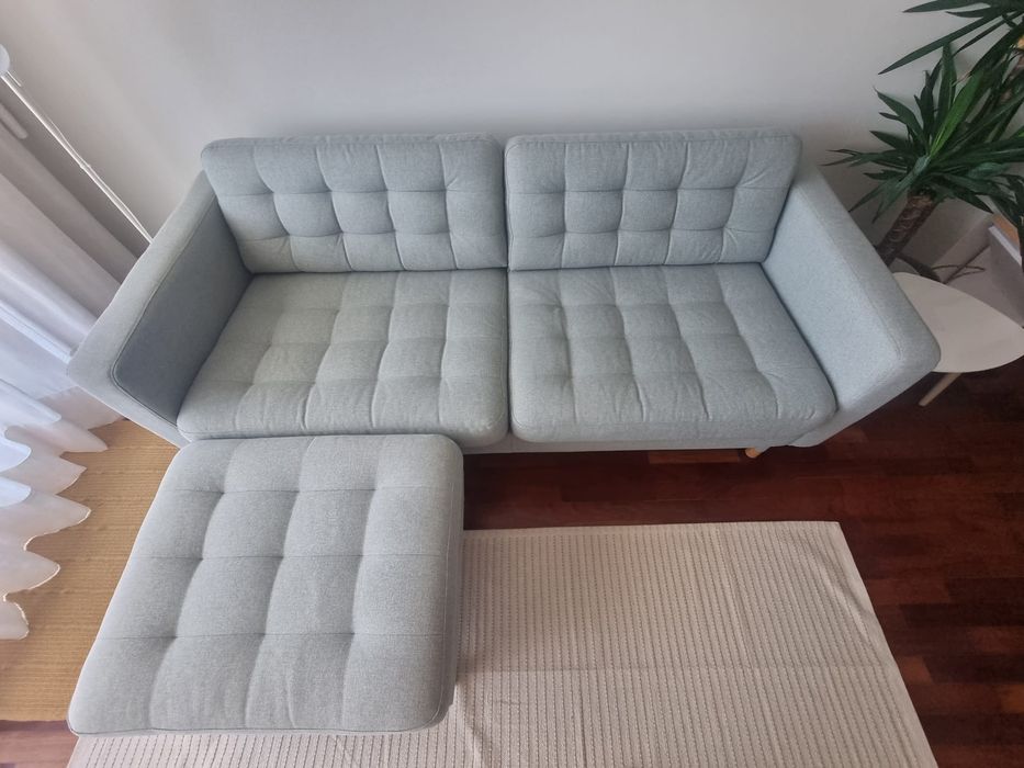 Sofá de 3 lugares verde claro