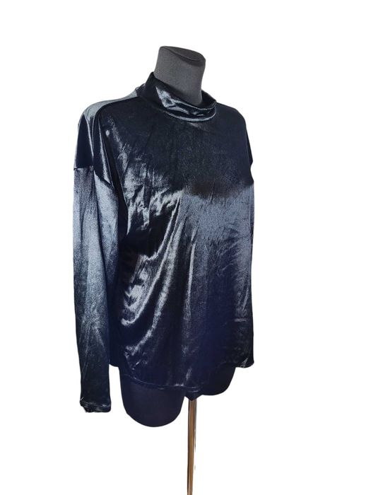 Nowa czarna welurowa bluzka damska półgolf 42,XL Marks&Spencer M&S
