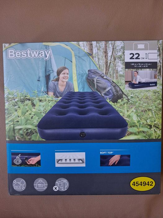 Materac Bestway 1.85 x 0.76. Nowy niebieski.
