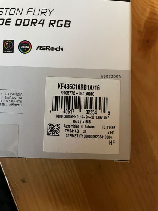 Kingston Fury Renegade 1x16gb CL16 3600MHz