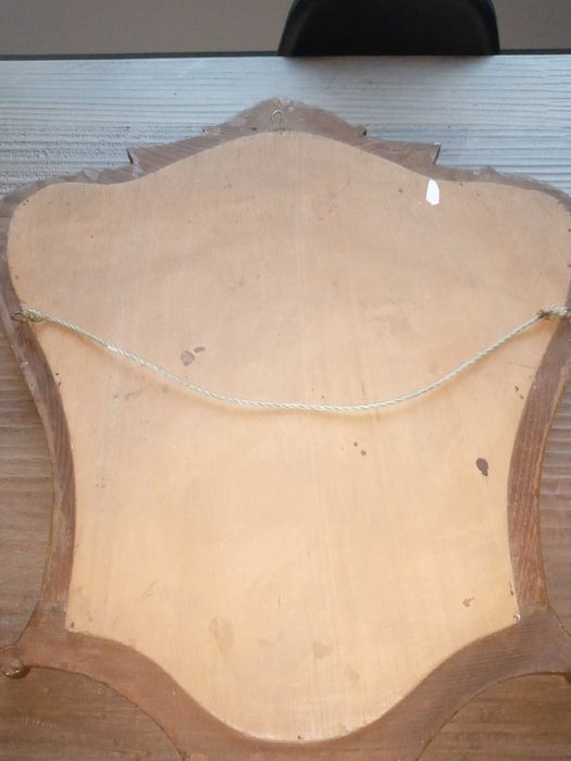 Espelho vintage antigo em madeira anos 60