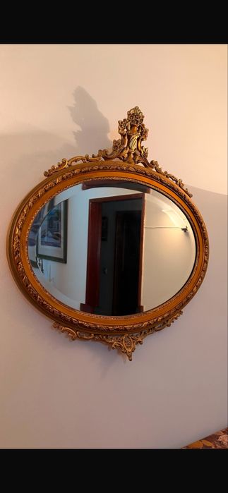Espelho antigo estilo inspiração Luís XV / Rococó