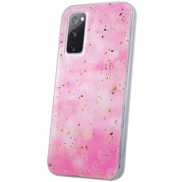Etui Silikonowe Gold Glam Do Samsung S20 Fe / S20 Lite Różowe