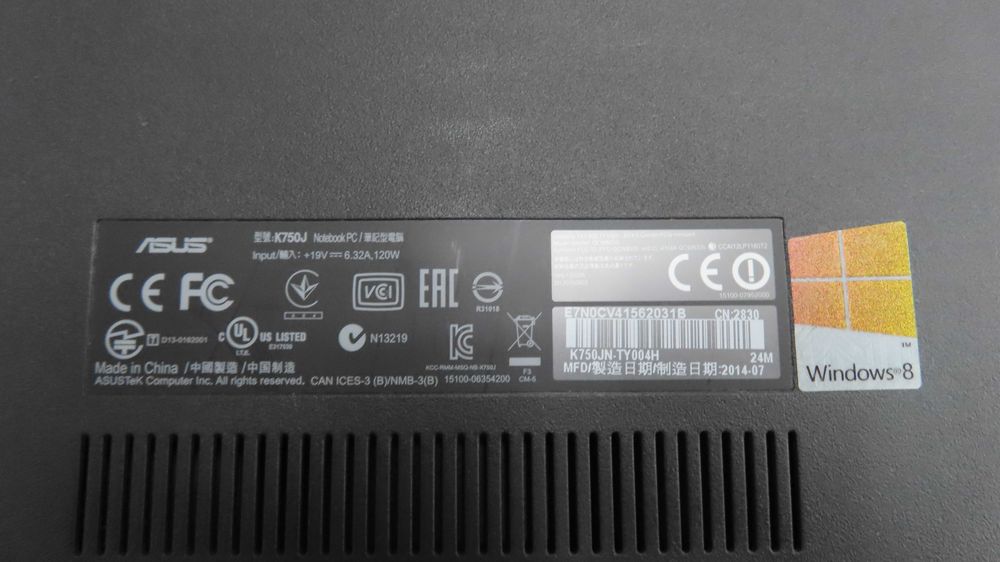 Portátil ASUS K750JN-TY004H