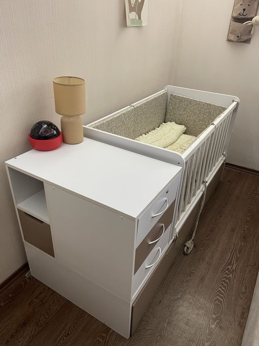 дитяче ліжко трансформер з комодом колиска