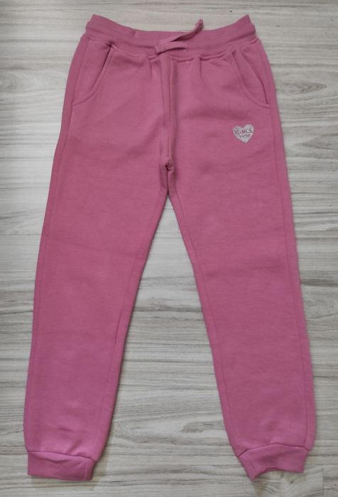 Dresy ocieplanie dla dziewczynki 122/128, bluza+2 pary spodni, c&a,