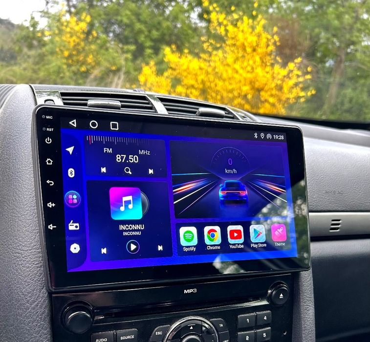 Rádio 2 DIN Android Peugeot 407 + 4 GB RAM + 32 GB ROM + Carplay+GPS