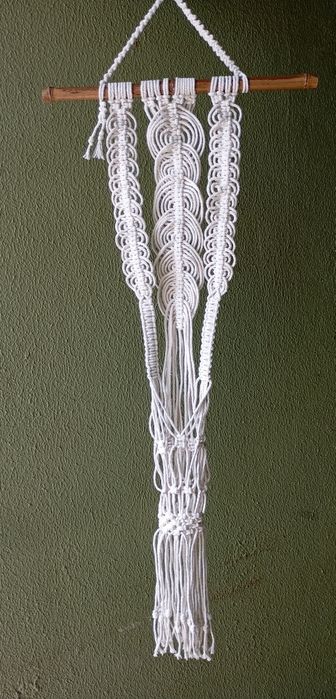 Suporte para vasos em macramé feito à mão