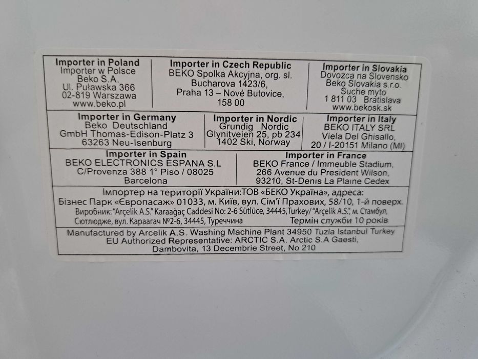 Pralka BEKO witc7612bow używana 2 razy