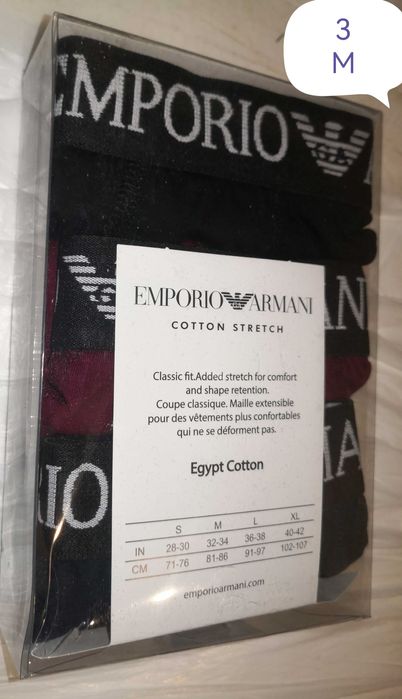 Bokserki męskie 3pak M L XL XXL Armani Hugo Boss