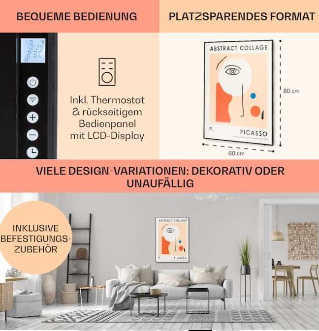 Інфрачервоний обігрівач обогреватеь KLARSTEIN Wonderwall Air Art