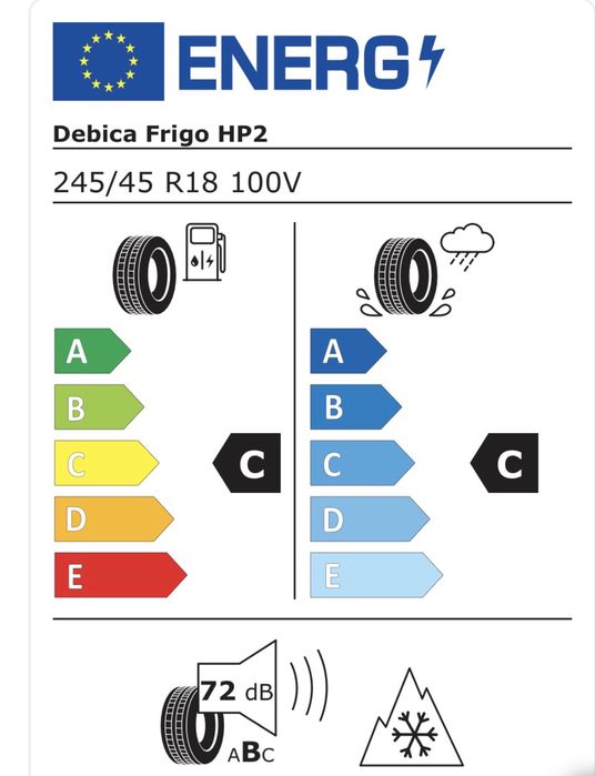 Зимові шини Debica Frigo HP2 245/45 R18 100V XL Чудовий стан
