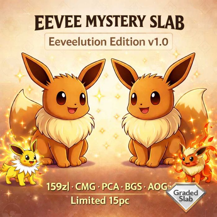 Mystery Slab Pokemon Box Eevee Edt Oceniona Karta BGS PCA AOG CmG PSA