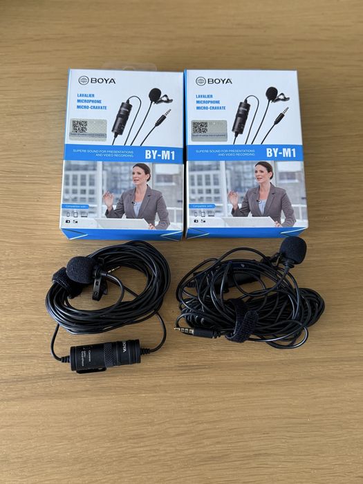 Microfone de lapela BOYA BY-M1 – 2 unidades