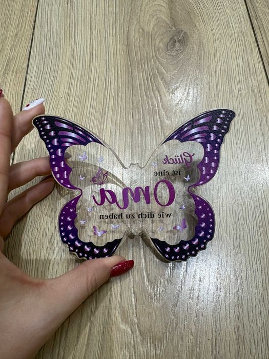Prezent dla babci, motyl dzień babci język niemiecki