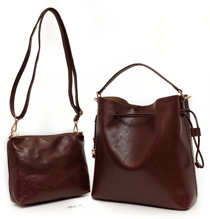 Elegancka Torebka Damska Worek Gallantry Brązowa Klasyczna Shopperka H