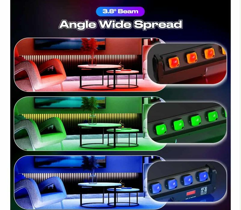 Oświetlenie sceniczne UKing Wallwasher 250 W LED RGBW 4 w 1 DMX512