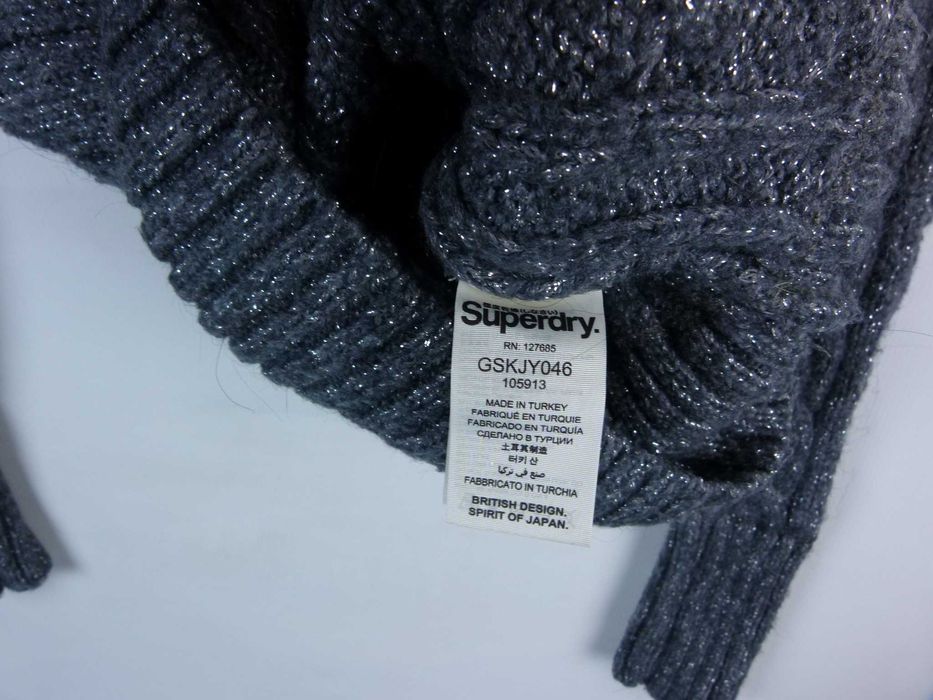 Superdry metalizowany sweter / S