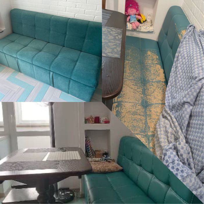 Перетяжка м'яких меблів: ліжок,диванів,кухонних куточків, крісел тощо