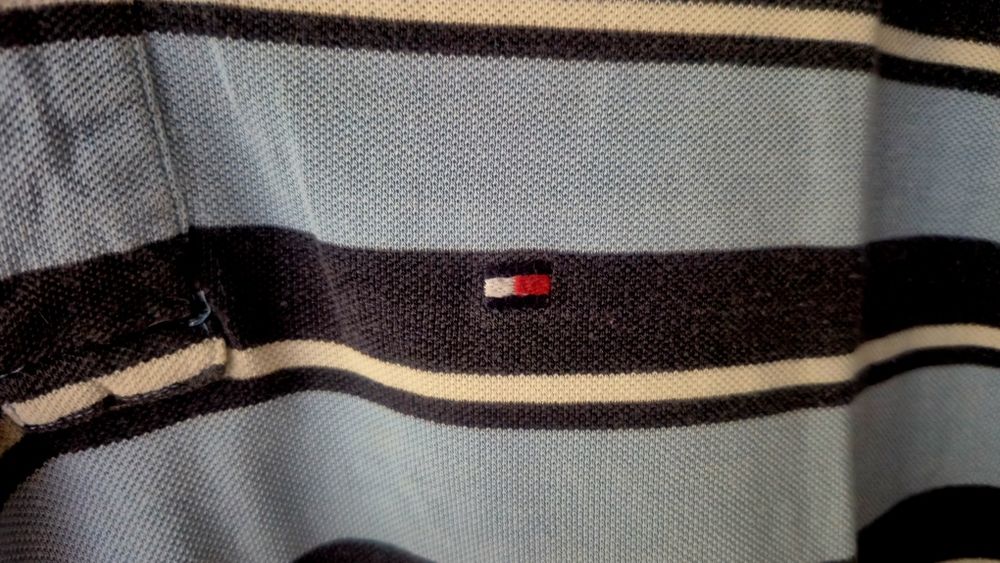 Koszulka polo męska w paski Tommy Hilfiger r. L
